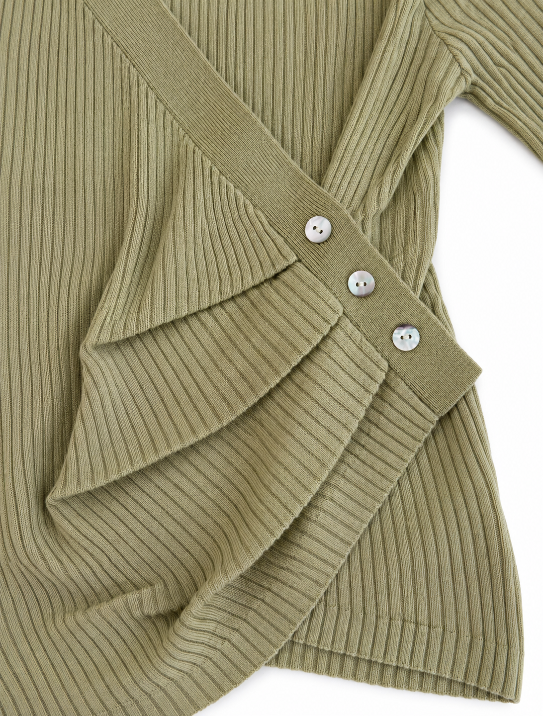 Ribbed Wrap Knit Top