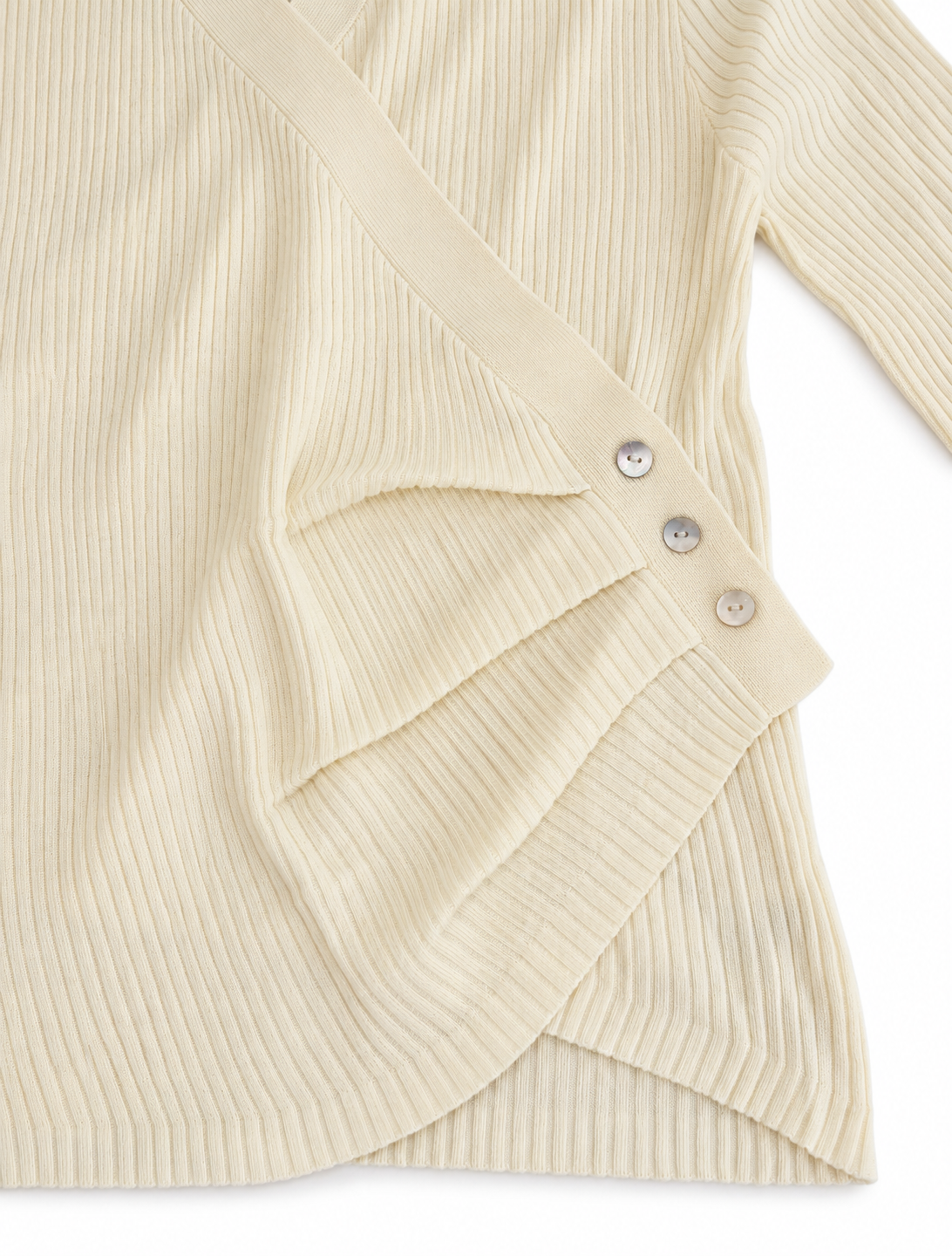 Ribbed Wrap Knit Top
