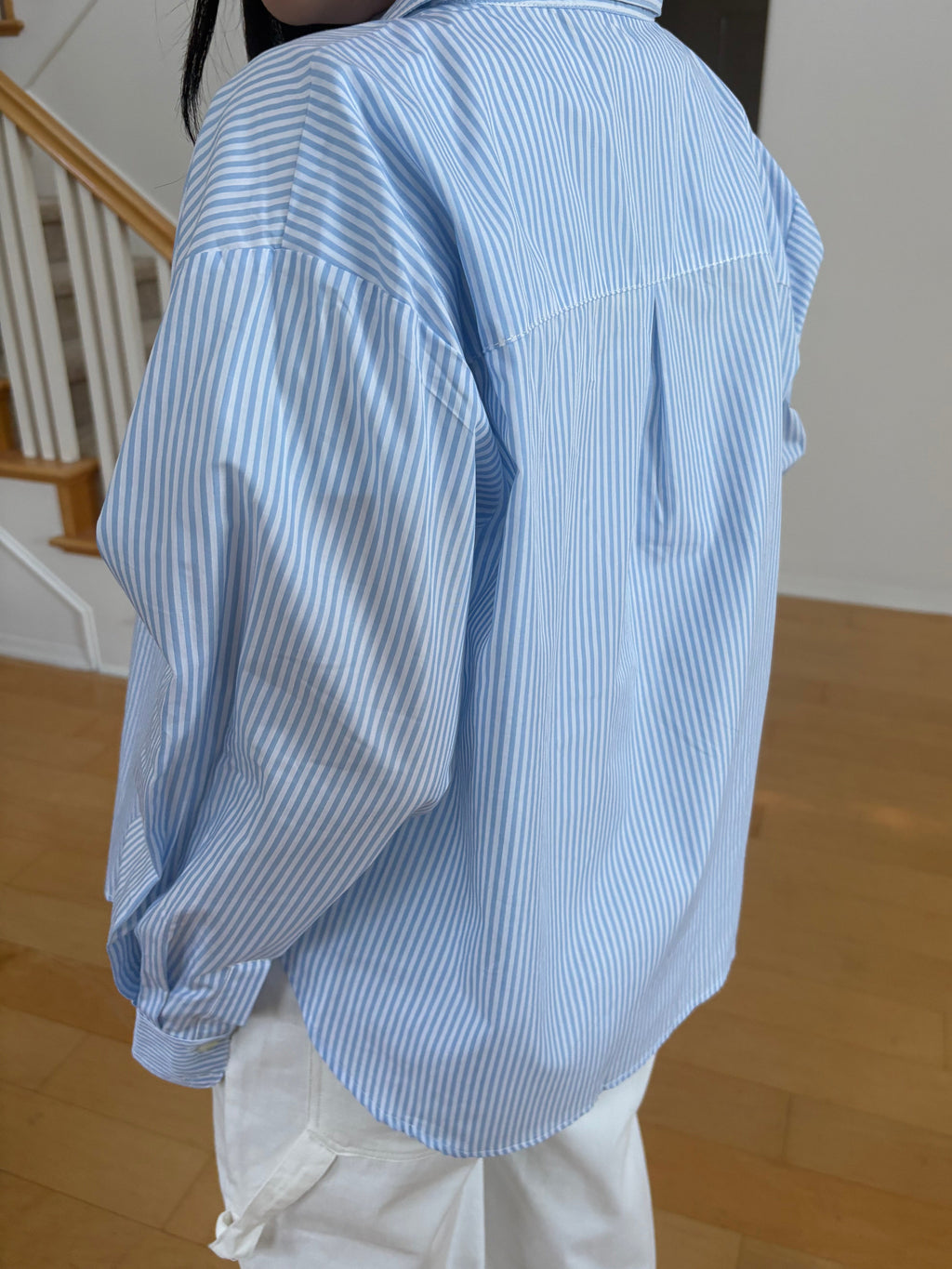 Relaxed Blue Stripe Shirt
