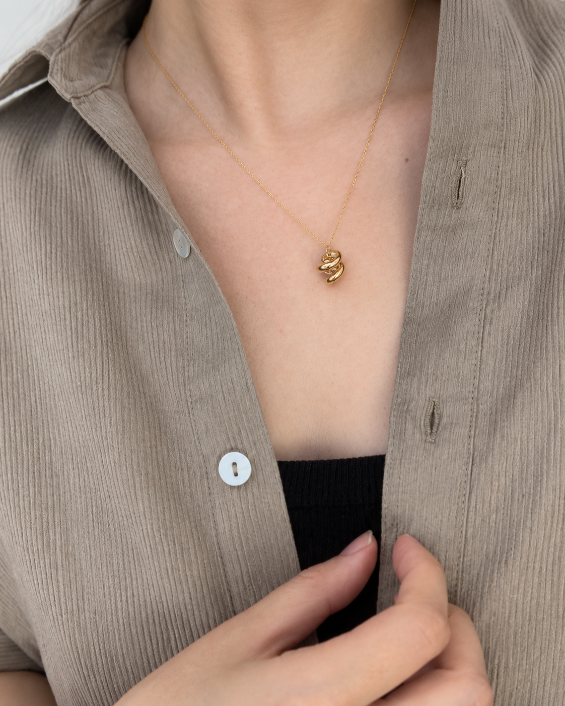 Brass Pendant Necklace