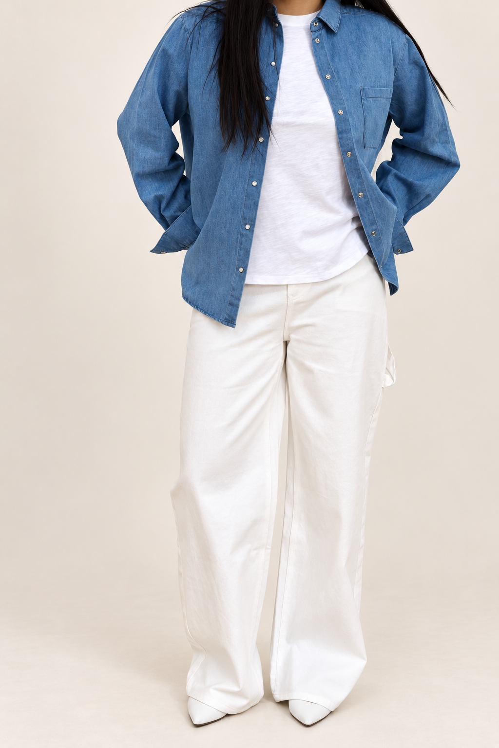 Oversized Soft Denim Shirt