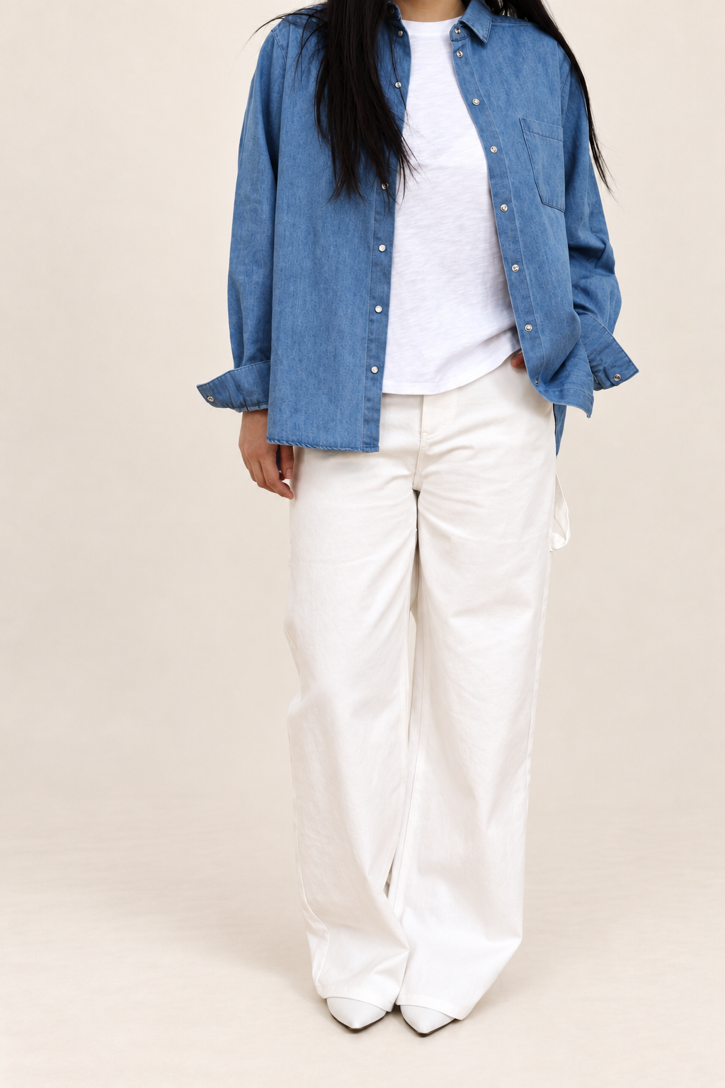 Oversized Soft Denim Shirt