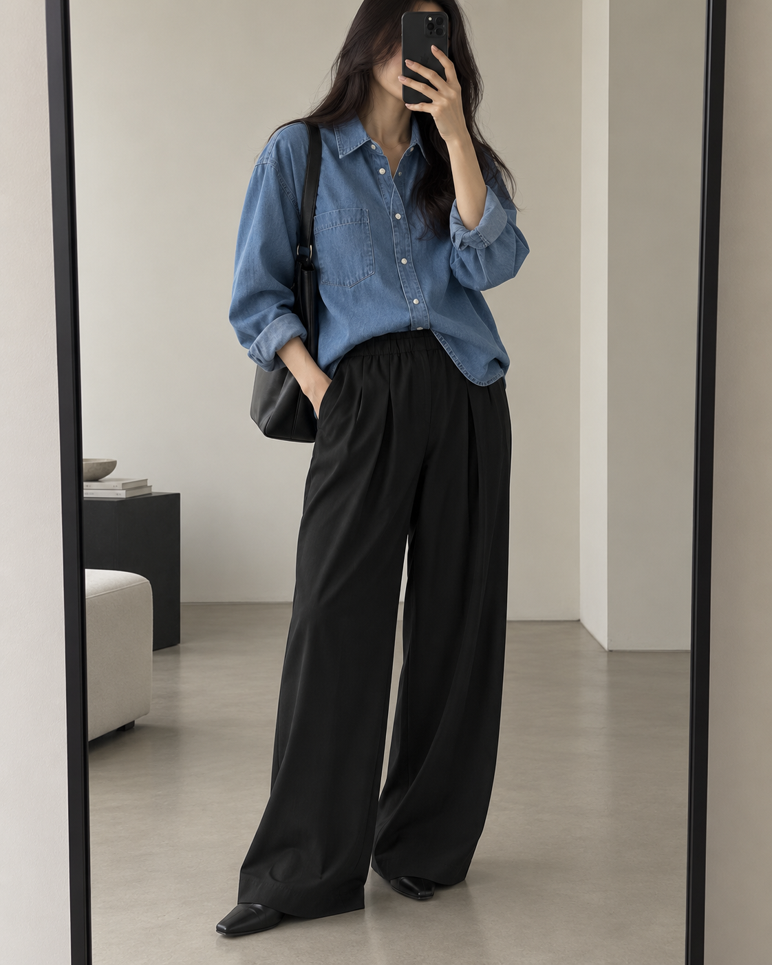 Oversized Soft Denim Shirt