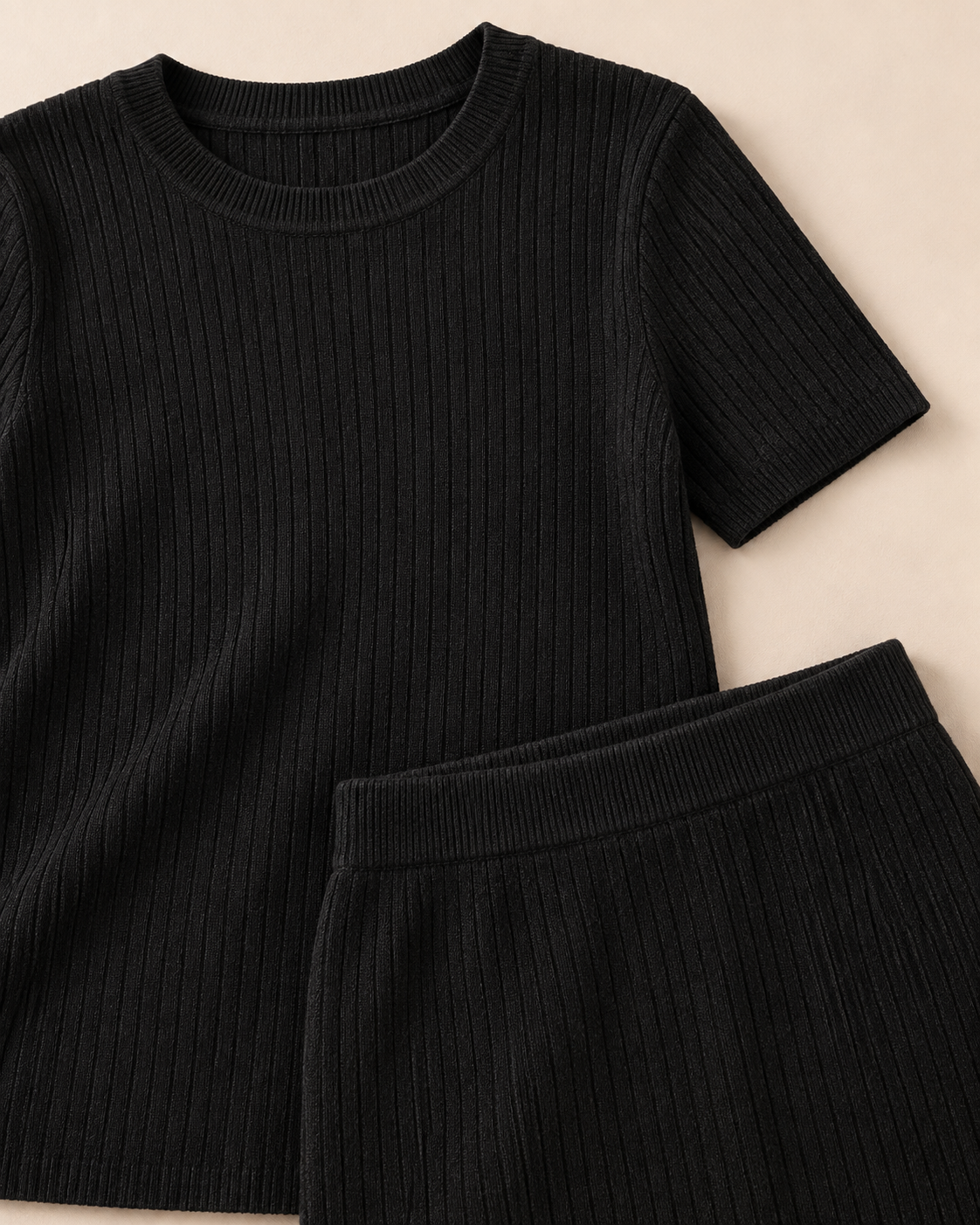 Cotton Blend Knit Set
